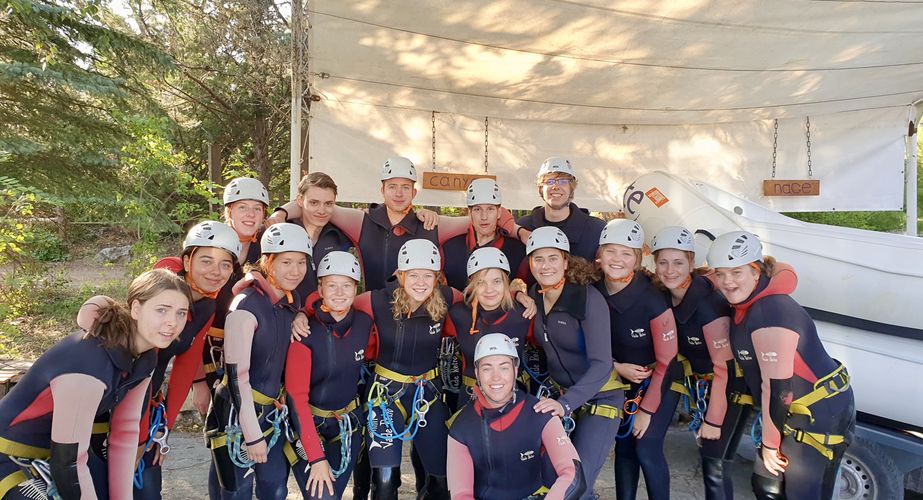 Canyoning groepsfoto Canyoning groepsfoto